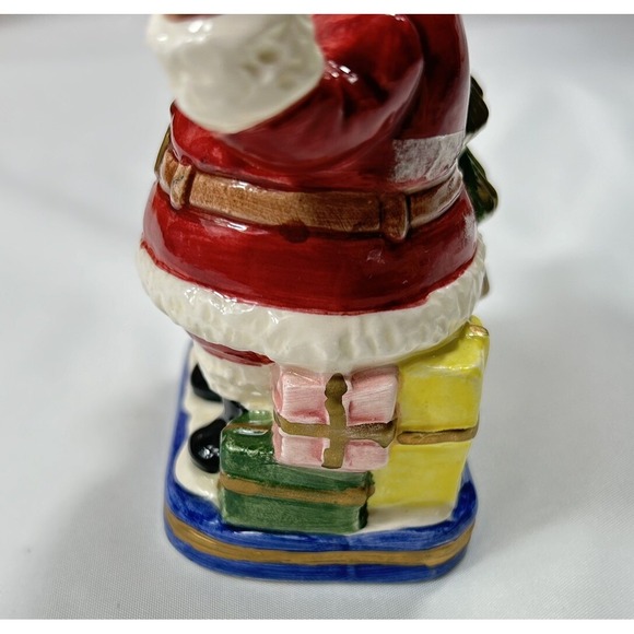 Fitz &‎ Floyd Omnibus Santa North Pole Express Mail Bag Pepper Shakers - Picture 5 of 7
